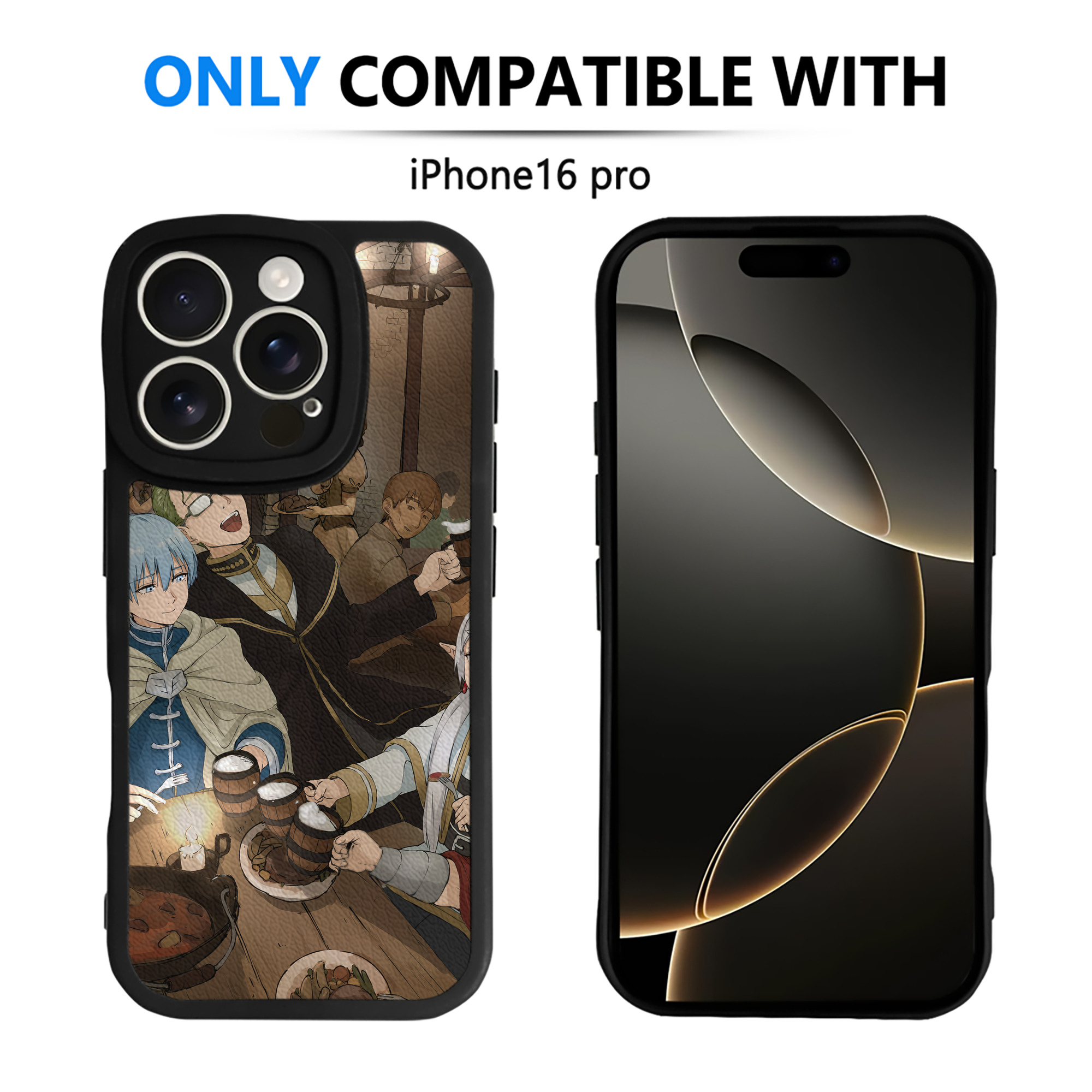 （画像用） 葬送のフリーレン Frieren 【iPhone 16シリーズ対応】シリコンスマホケース（レザー調） 材質：シリコン